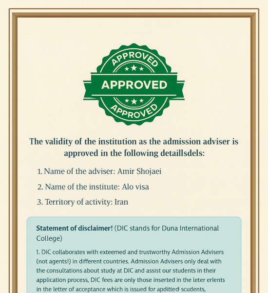 Official Certificates of University Representation